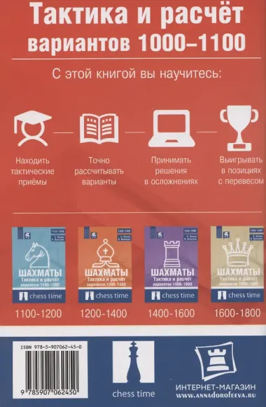 Шахматы. Тактика и расчет вариантов 1000-1100
