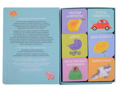МИМИкнижки. Первая книга малыша. 6 книжек - кубиков