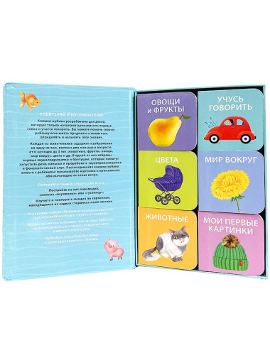 МИМИкнижки. Первая книга малыша. 6 книжек - кубиков