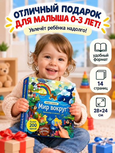 Мир вокруг. Виммельбух со звуками