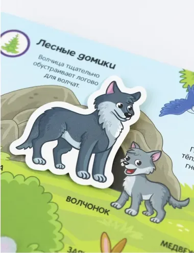 Липучки. Зверята в лесу