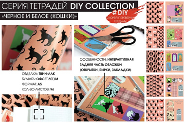 DIY Collection. Цветочные мечты ТЕТРАДИ А5 (*скрепка) 96Л. (интерактив)