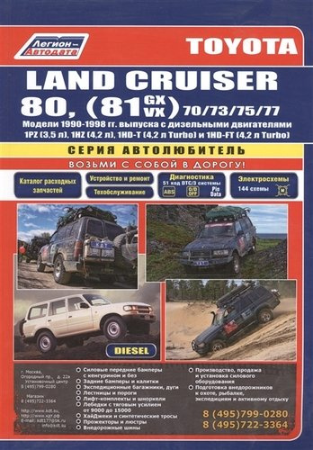 Toyota Land Cruiser 80 1990-98 вып. с диз. двиг. (ч/б) (мАвтолюбитель) (Легион-Автодата)