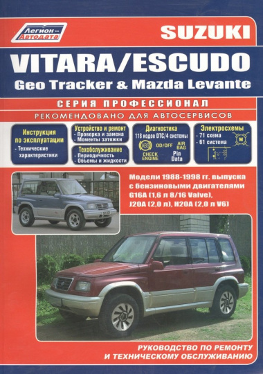 Suzuki Vitara / Escudo. Модели 1988-1998 гг. выпуска. Устройство, техническое обслуживание и ремонт (черно-белое издание)