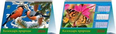 Календарь 2024г 200*140 "Календарь природы" настольный, домик