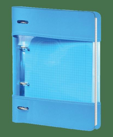 Тетрадь 120 листов (175*212) клетка, InFolio/Инфолио Study Neon синий, кольцевой механизм