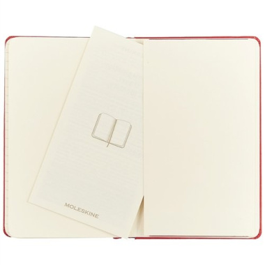 Записная книжка Moleskine Classic Pocket, нелинованная, красная, 96 листов, А6