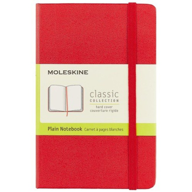 Записная книжка Moleskine Classic Pocket, нелинованная, красная, 96 листов, А6