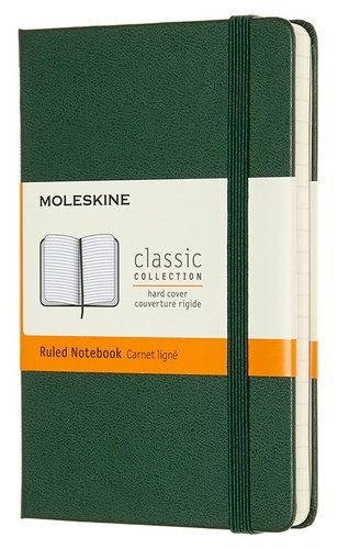 zapisnaja-knizka-moleskin-classic-pocket-tverdaja-oblozka-zelenaja-96-listov-a6
