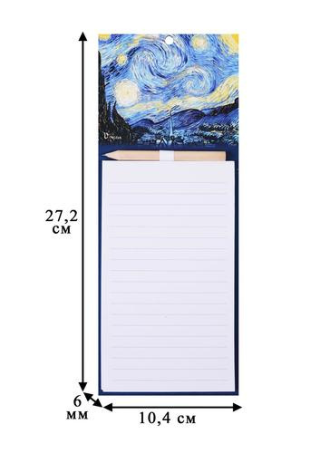Блок для записей с карандашом «Звёздная ночь», 17.4 х 8.3 см