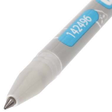 Ручка гелевая синяя пиши-стирай, корпус двухцветный, 0,5мм, линия 0,35мм