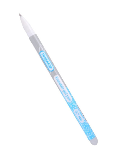 Ручка гелевая синяя пиши-стирай, корпус двухцветный, 0,5мм, линия 0,35мм