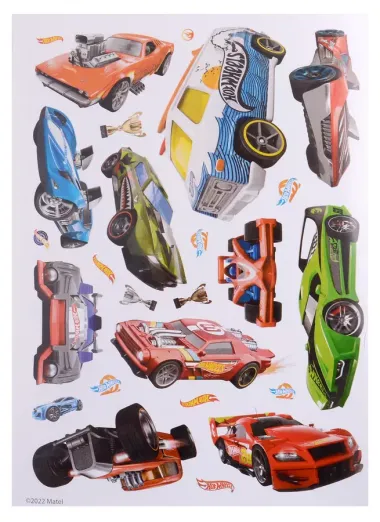 Развивающая книжка с многоразовыми наклейками № МН 2204 "Hot Wheels"