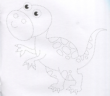 Динозавры: обведи и раскрась: книжка-раскраска