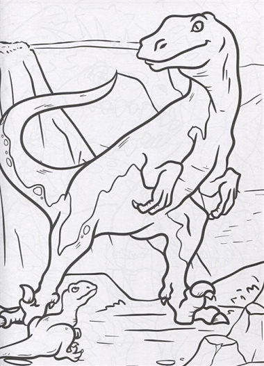 Раскраска для фанатов аниме динозавров