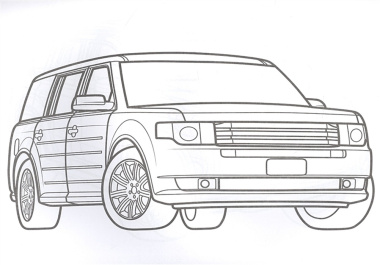 Мощные автомобили. Раскраска