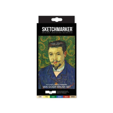 Маркеры 6цв Sketchmarker&Pushkinskiy Brush" Ван Гог портрет", Sketchmarker
