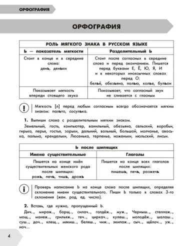 Русский в схемах и таблицах: Все темы школьного курса. Тесты с ответами: 4 класс