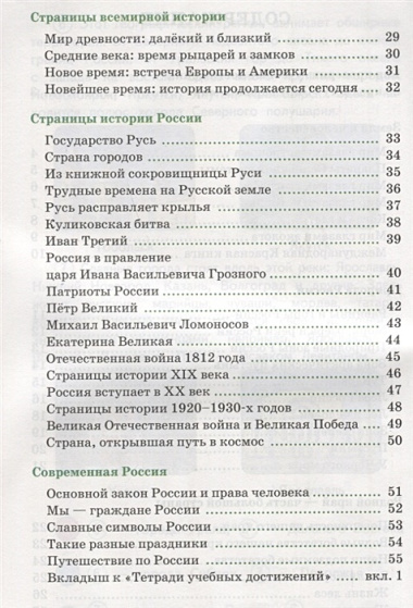 Окружающий мир. Тетрадь учебных достижений. К учебнику А.А. Плешакова, Е.А. Крючковой "Окружающий мир. 4 класс. В 2-х частях"