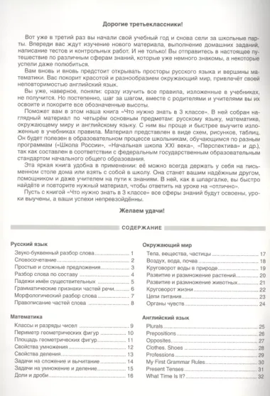 Что нужно знать в 3 классе: наглядный материал по школьной программе