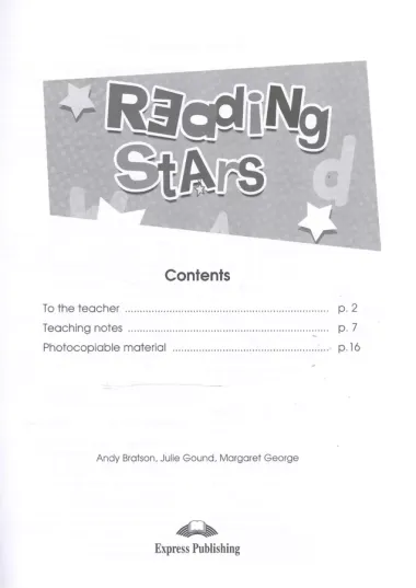 Reading Stars. Teacher s Book