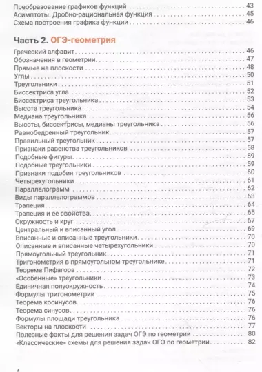 Справочник для подготовки к ОГЭ по математике: все темы и формулы