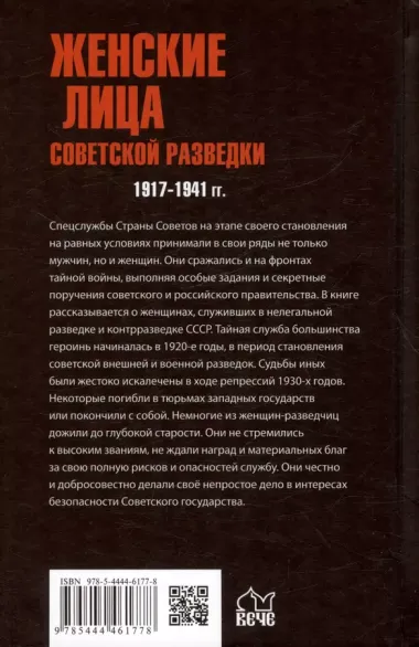 Женские лица советской разведки. 1917-1941 гг.