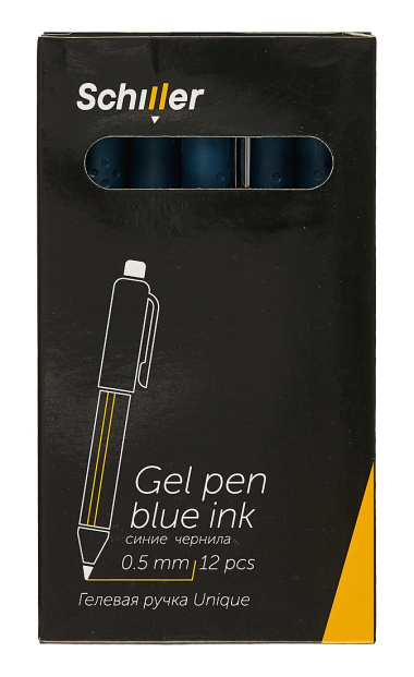 Ручка гелевая синяя "Unique", Schiller