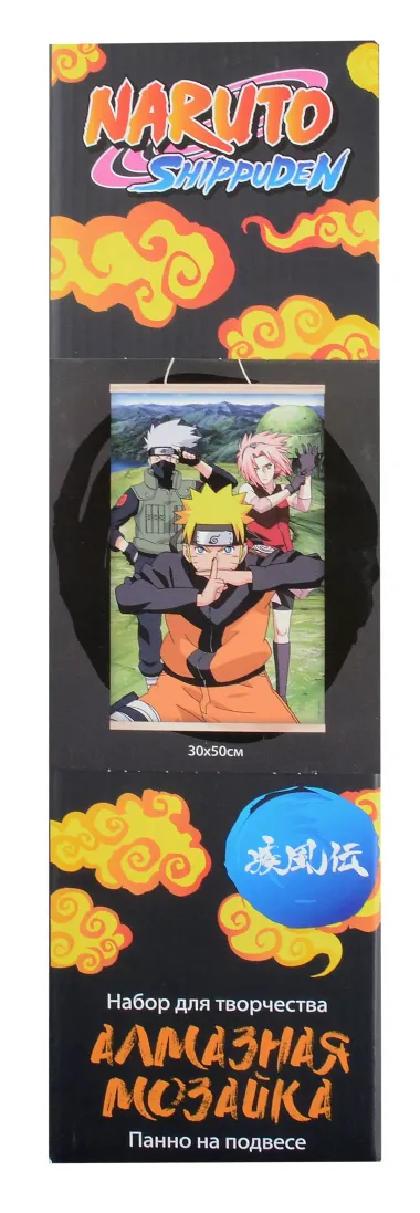 Naruto. Алмазное панно на подвесе "Команда № 7 Наруто", 30 х 50 см