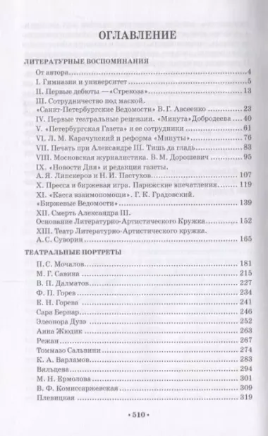 Литературные воспоминания. Театральные портреты. Листья с дерева (Воспоминания)