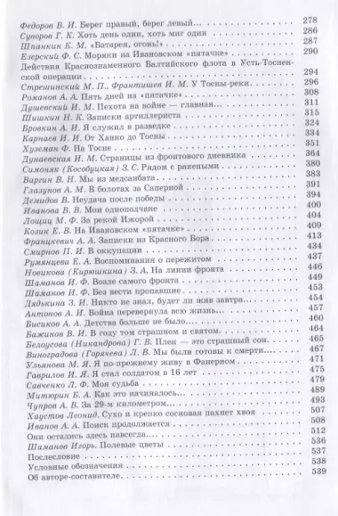 Заслон на реке Тосне. Сборник воспоминаний ветеранов 55-й армии и жителей прифронтовой полосы (1941-1944 гг.)