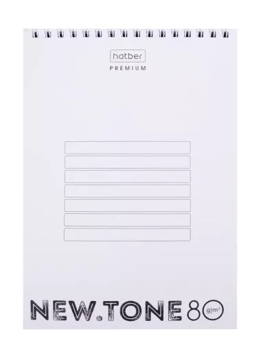 Блокнот А5 80л кл. "NEWtone PASTEL Незабудка" офсет 80г/м2, пласт.обл., гребень