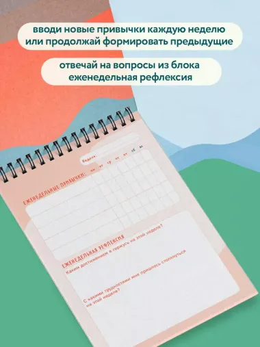 Ежедневник недат. А5 21л "Трекер привычек. Достигай результатов и совершенствуй себя" спираль