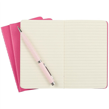Записная книжка Moleskin Cahier Journal Pocket, 3 шт, розовый неон, 32 листа, А6