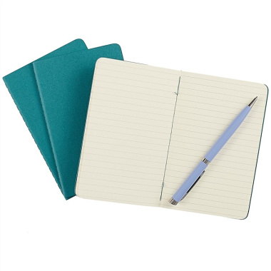 Набор книг для записей Moleskin Cahier Journal Pocket, 3 штуки, голубые, 32 листа, А6