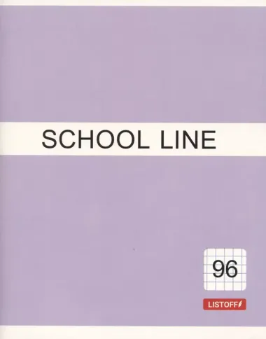 Тетрадь в клетку Listoff, Basic line, 96 листов, в ассортименте