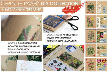 Тетрадь в клетку Unnika, "DIY Collection. Коты и совы", А5, 48 листов