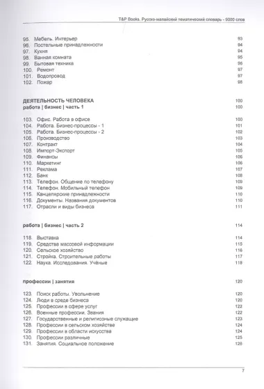 Русско-малайский тематический словарь - 9000 слов