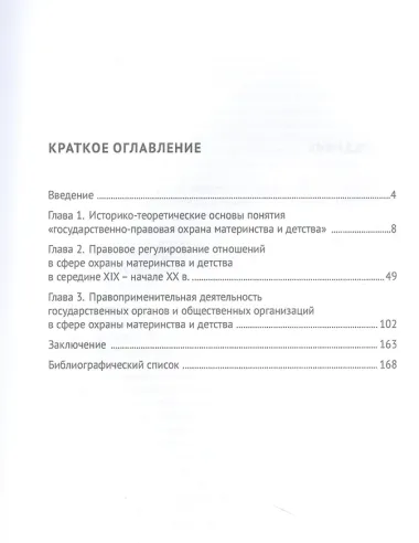 Государственно-правовая охрана материнства и детства в России в середине XIX – начале ХХ в. Монография