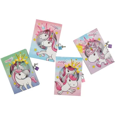 Записная книжка в коробке «Unicorn» с замочком, 50 листов, А6