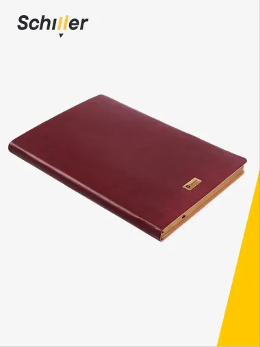 Книга для записей А5, 96 листов, нелинованная/в линейку, бордовая, Schiller