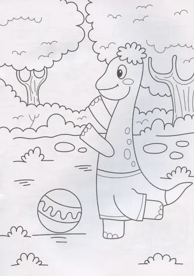 В детском саду. Раскраска