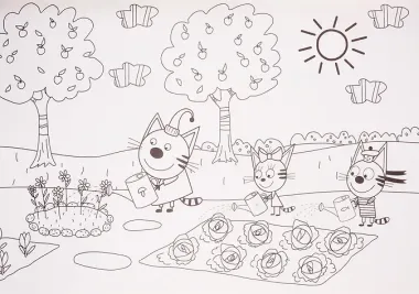 МАКСИ-ПОСТЕР. ТРИ КОТА. ЛЕТО