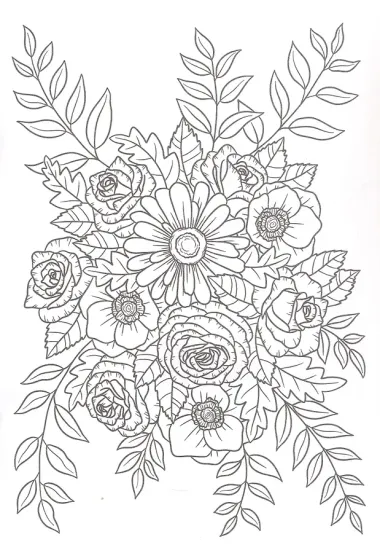 Цветочные фантазии. Лучшая раскраска