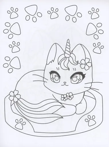 Раскраски аниме. Котики