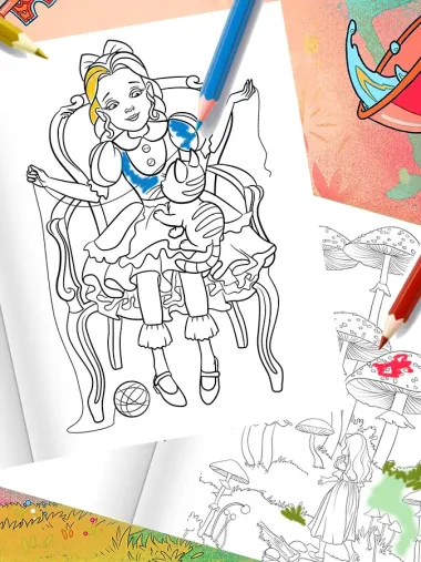 Алиса в Стране Чудес. Раскраска-путешествие. Книга 1