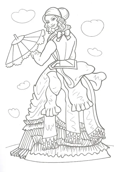 Собираемся на бал. Раскраска