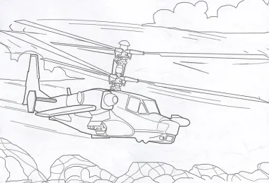 Военная техника. Раскраска