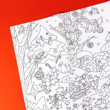 Зима в лесу. Раскраска-плакат