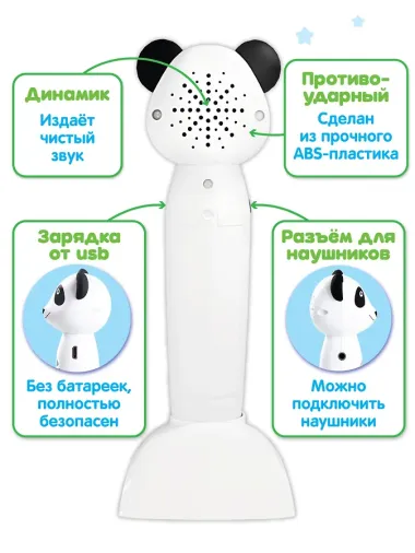 Панда Тичи. Интерактивная игрушка-тренажёр для запуска и постановки речи